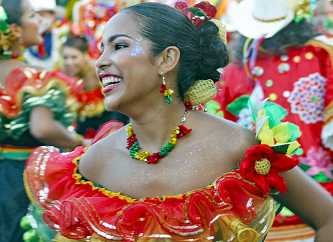 Barranquilla beauties smiling to the crowd
