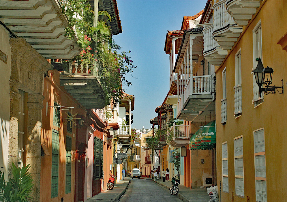 A typical narrow street inside the wall city