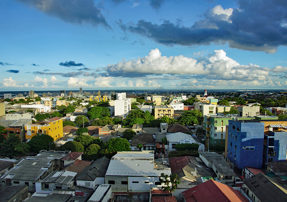 South Barranquilla Southern Barranquilla during sunset with the Magdalena river in the background