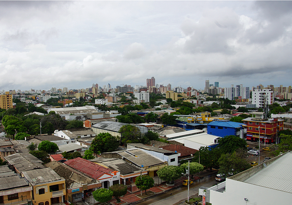 North-central Barranquilla under cloudy skies