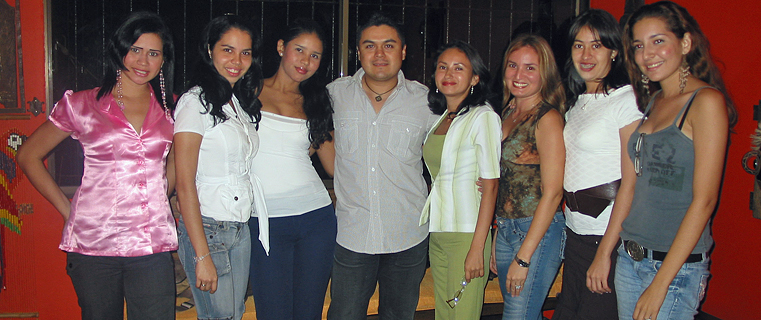 A man attending an introduction with several Colombian women through a trusted Latin marriage agency