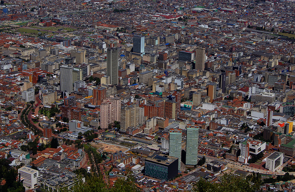 The skyscrapers of downtown Bogotá 