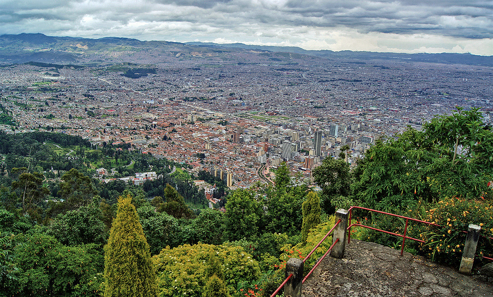 A vista of south-west Bogotá from Monserrate