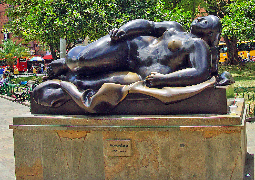 Naked fat woman laying sideways