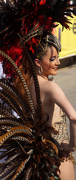 Colombian woman celebrating the Barranquilla carnival