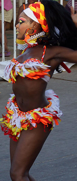 Colombian woman celebrating the Barranquilla carnival