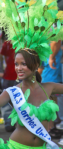 Colombian woman celebrating the Barranquilla carnival