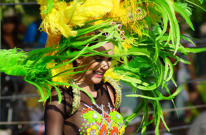 Barranquilla woman in folklore costume