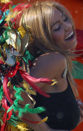 Blond Colombian Woman with large smile