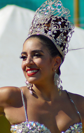 Blond Colombian Woman with large smile