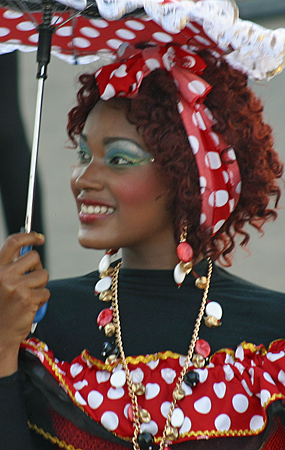 Blond Colombian Woman with large smile