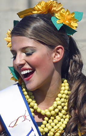 Blond Colombian Woman with large smile