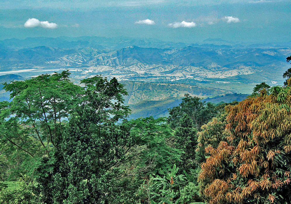 Colombia's Magdalena River Valley looking west from the Andes central mountain range