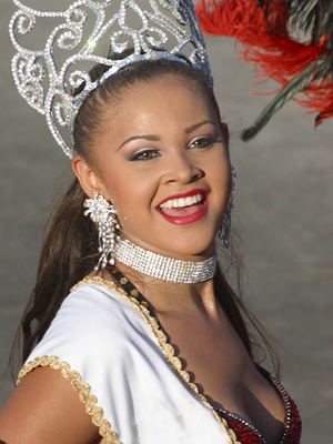 Parade participant celebrating