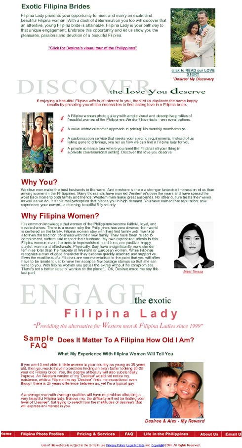 Philippine marriage agency copying International Introductions website and referencing Filipinas