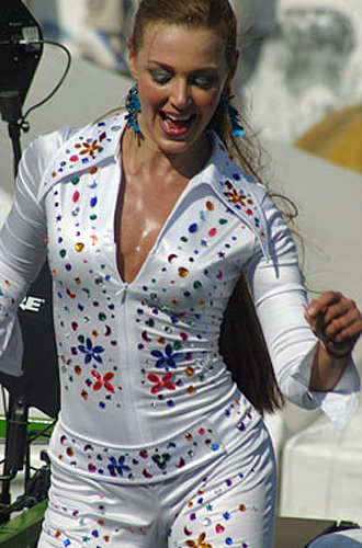 Carnival queens and dancers from the parade