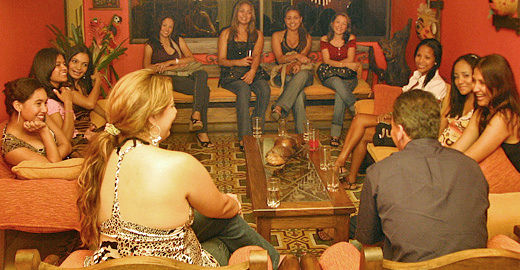 International Introductions Personal Introductions A small group of women meeting one man during a romance tour