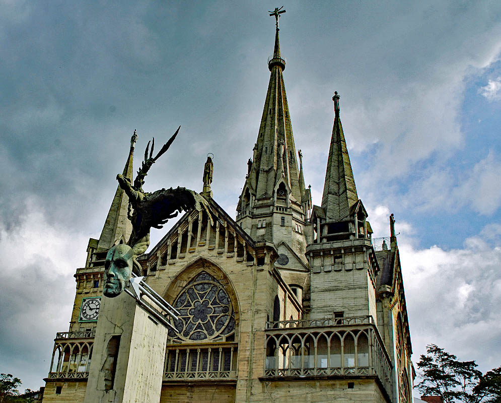 Catedral de Manizales A dark Neo-Gothic Cathedral