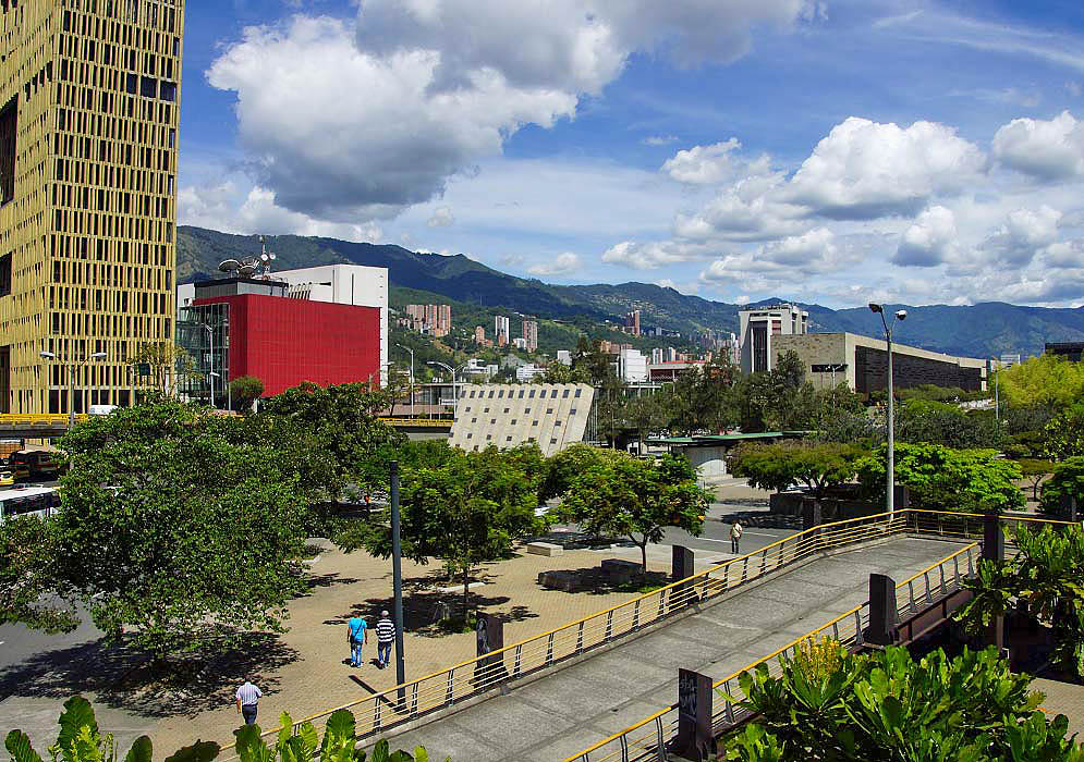 Medellin Footbridge Section of the city of Medellin