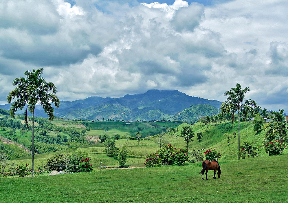 Green Mountains northwest of Pereira, Colombia