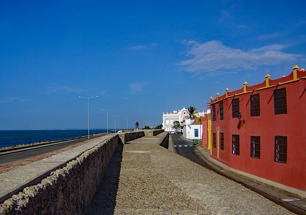 Old Town wall paralleing the ocean