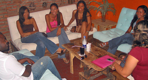 International Introductions Personal Introductions A small group of women meeting one black man during a romance tour