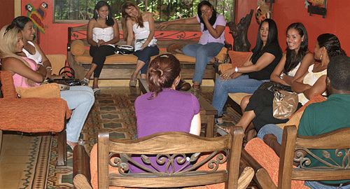 International Introductions Personal Introductions A small group of women meeting one black man during a romance tour