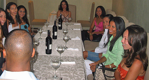 International Introductions Personal Introductions A small group of women meeting one black man during a romance tour