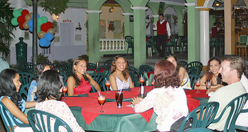 International Introductions Personal Introductions A small group of women meeting one man during a romance tour
