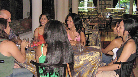 International Introductions Personal Introductions A small group of women meeting one man during a romance tour