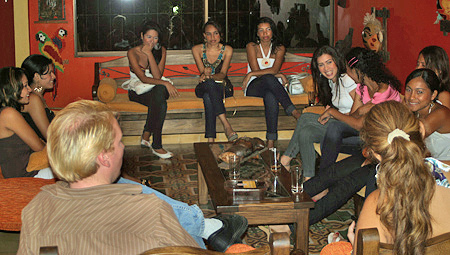 International Introductions Personal Introductions A small group of women meeting one man during a romance tour