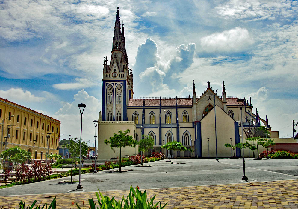 San Roque Church Large church and courtyard