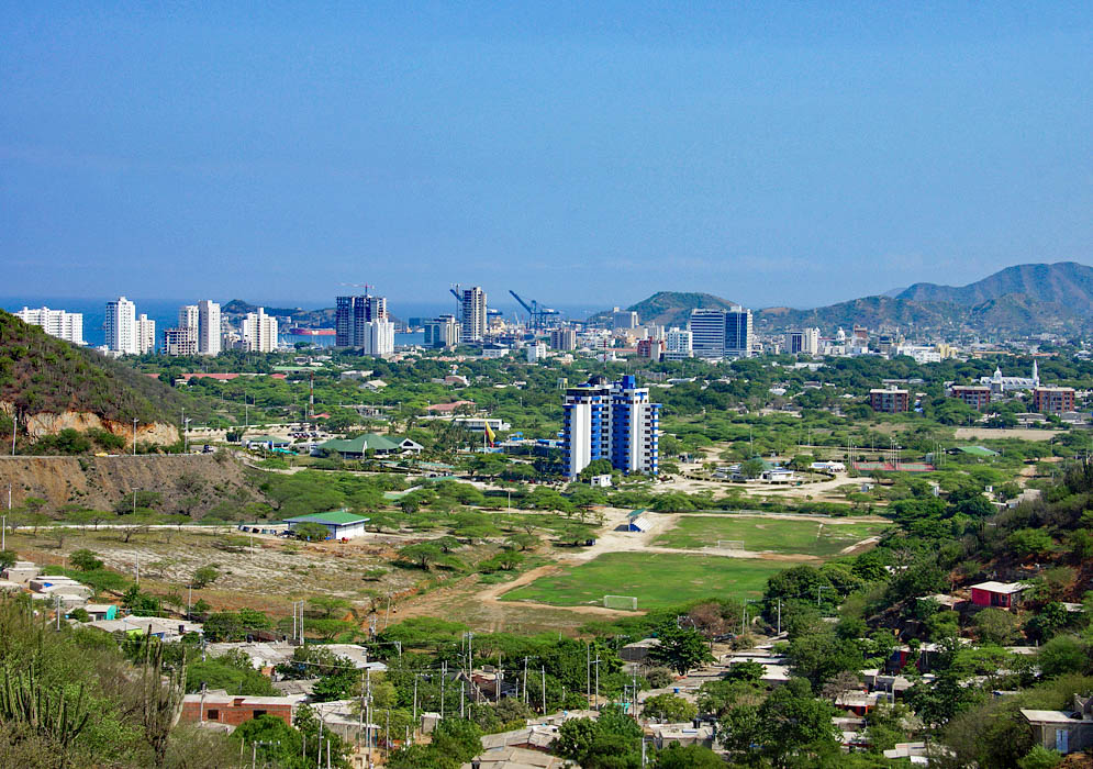A vista of Santa Marta and the harbor